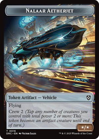 Nalaar Aetherjet // Treasure Double-Sided Token - Commander: Aetherdrift (DRC) #16 // 11 - Token Magic: The Gathering Trading Card