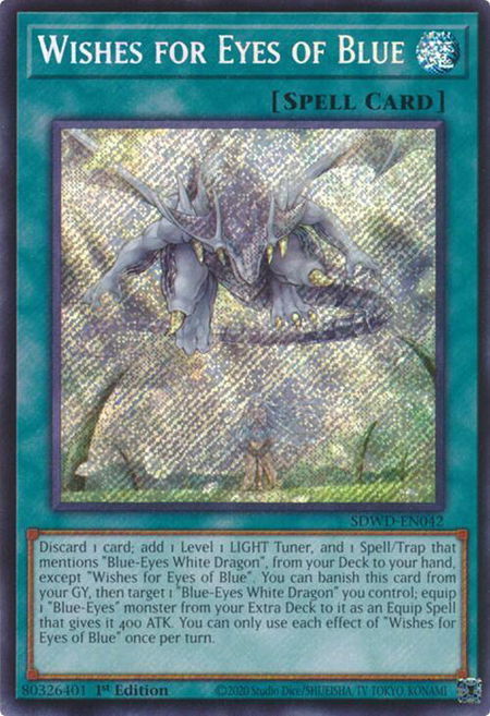 Wishes for Eyes of Blue (Secret Rare) - Structure Deck: Blue-Eyes White Destiny YuGiOh trading card