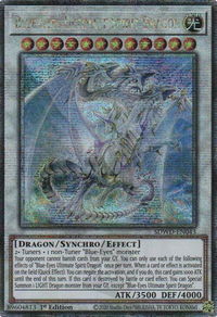 Blue-Eyes Ultimate Spirit Dragon (Quarter Century Secret Rare) - Structure Deck: Blue-Eyes White Destiny (SDWD) #SDWD-EN043 - Quarter Century Secret Rare YuGiOh Trading Card