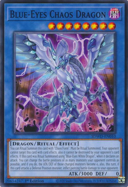 Blue-Eyes Chaos Dragon - Structure Deck: Blue-Eyes White Destiny YuGiOh trading card