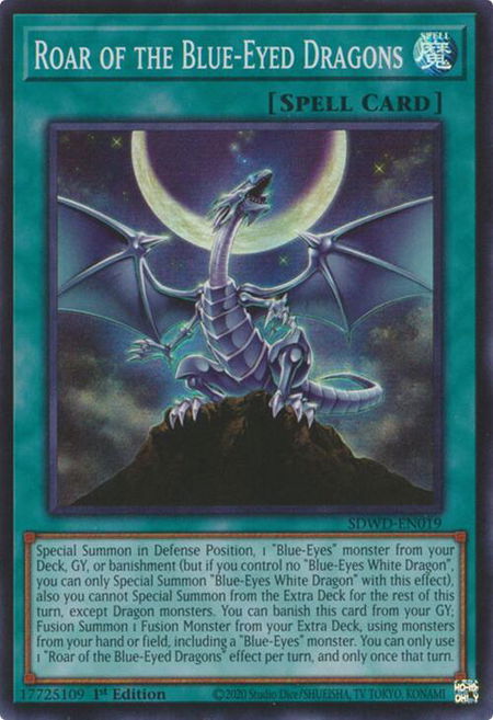 Roar of the Blue-Eyed Dragons - Structure Deck: Blue-Eyes White Destiny YuGiOh trading card