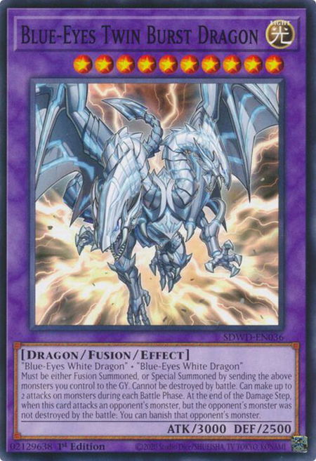 Blue-Eyes Twin Burst Dragon - Structure Deck: Blue-Eyes White Destiny YuGiOh trading card