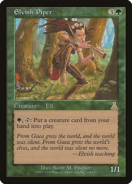 Elvish Piper - Urza's Destiny Magic: The Gathering trading card