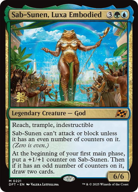 Sab-Sunen, Luxa Embodied - Prerelease Cards Magic: The Gathering trading card