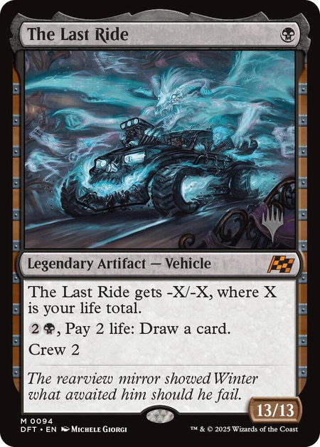 The Last Ride trading card from Promo Pack: Aetherdrift The Last Ride - Promo Pack: Aetherdrift Magic: The Gathering trading card