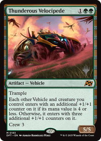 Thunderous Velocipede - Promo Pack: Aetherdrift (PPDFT) #183 - Mythic Magic: The Gathering Trading Card