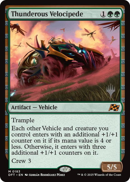 Thunderous Velocipede - Promo Pack: Aetherdrift Magic: The Gathering trading card