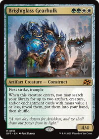 Brightglass Gearhulk - Promo Pack: Aetherdrift (PPDFT) #191 - Mythic Magic: The Gathering Trading Card