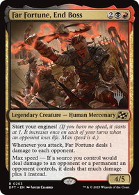 Far Fortune, End Boss - Promo Pack: Aetherdrift (PPDFT) #203 - Rare Magic: The Gathering Trading Card