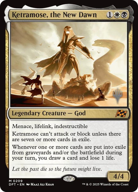 Ketramose, the New Dawn - Promo Pack: Aetherdrift Magic: The Gathering trading card