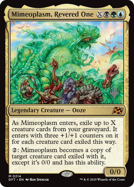 Mimeoplasm, Revered One trading card from Promo Pack: Aetherdrift Mimeoplasm, Revered One - Promo Pack: Aetherdrift Magic: The Gathering trading card