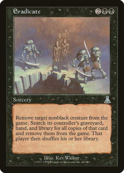 Eradicate trading card from Urza's Destiny Eradicate - Urza's Destiny Magic: The Gathering trading card