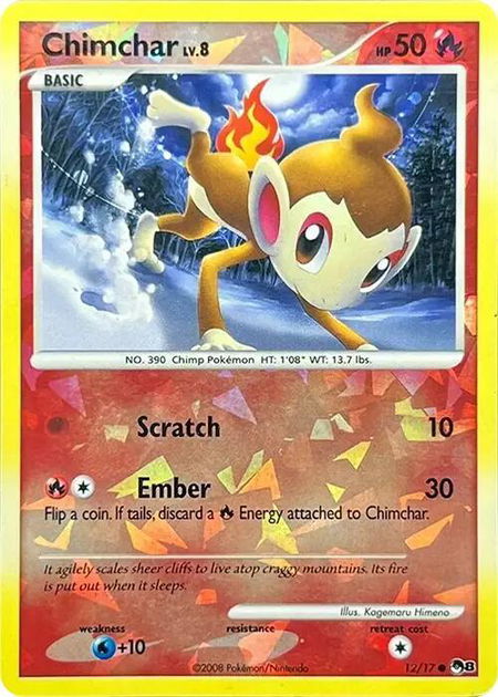 Chimchar (Cracked Ice Holo) - POP Series 8 Pokémon trading card