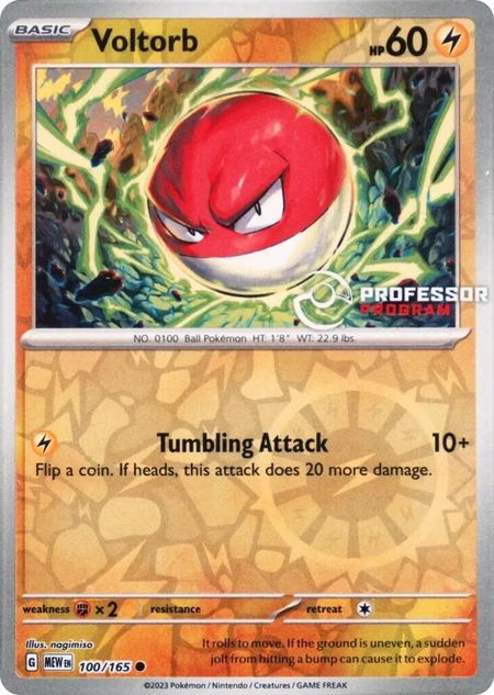 Voltorb - 100/165 - Professor Program Promos Pokémon trading card