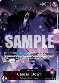 Caesar Clown (002) (Parallel) - Royal Blood (OP10) #OP10-002 - Leader One Piece Trading Card