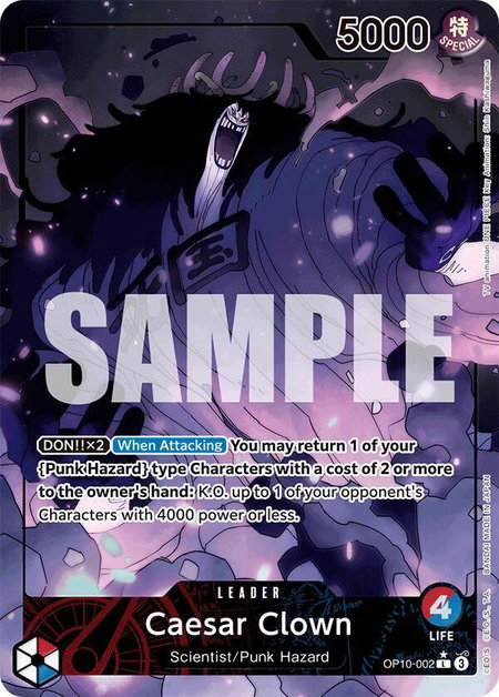 Caesar Clown (002) (Parallel) trading card from Royal Blood Caesar Clown (002) (Parallel) - Royal Blood One Piece trading card