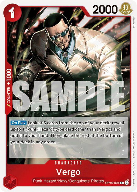 Vergo - Royal Blood One Piece trading card