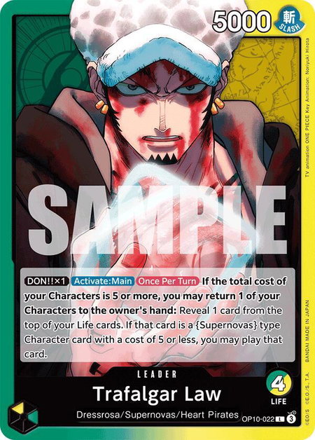 Trafalgar Law (022) - Royal Blood One Piece trading card