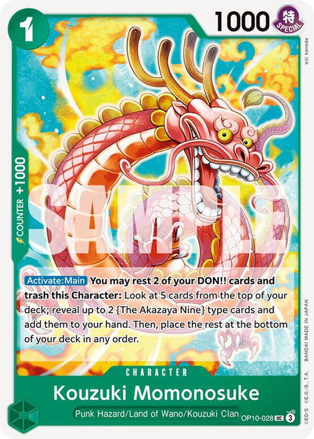 Kouzuki Momonosuke (028) - Royal Blood One Piece trading card