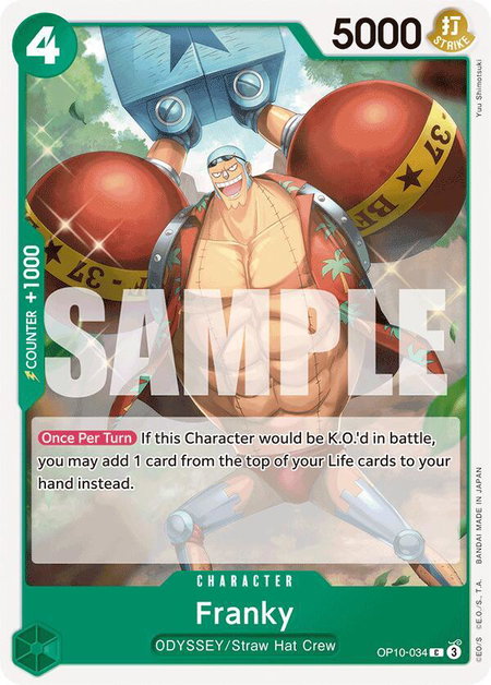 Franky (034) - Royal Blood One Piece trading card