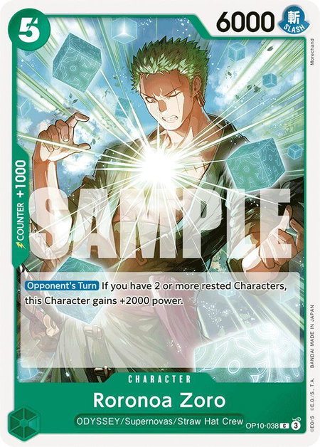 Roronoa Zoro (038) - Royal Blood One Piece trading card
