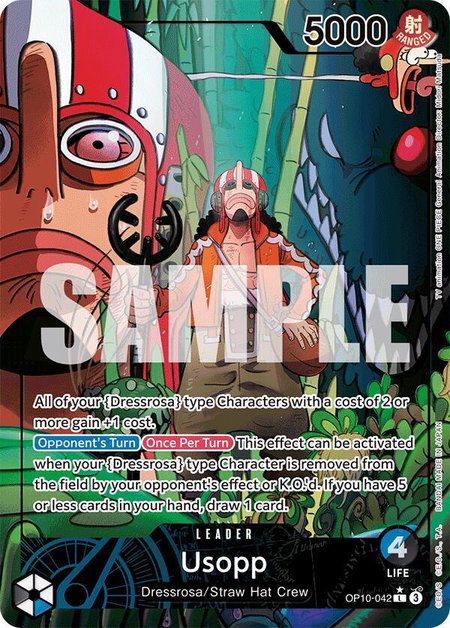 Usopp (042) (Parallel) trading card from Royal Blood Usopp (042) (Parallel) - Royal Blood One Piece trading card