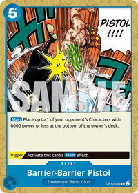 Barrier-Barrier Pistol - Royal Blood (OP10) #OP10-060 - Common One Piece Trading Card