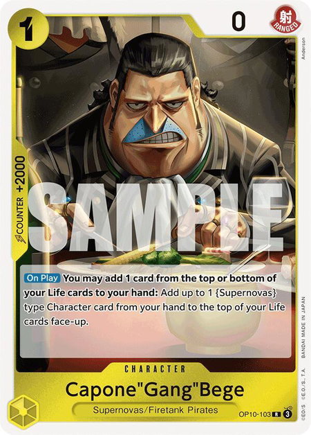 Capone"Gang"Bege - Royal Blood One Piece trading card