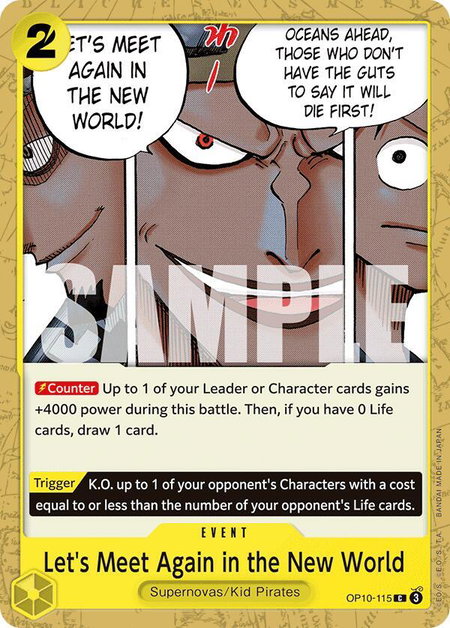 Let's Meet Again in the New World - Royal Blood One Piece trading card