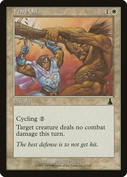 Fend Off trading card from Urza's Destiny Fend Off - Urza's Destiny Magic: The Gathering trading card
