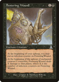 Festering Wound - Urza's Destiny (UDS) #61 - Uncommon Magic: The Gathering Trading Card