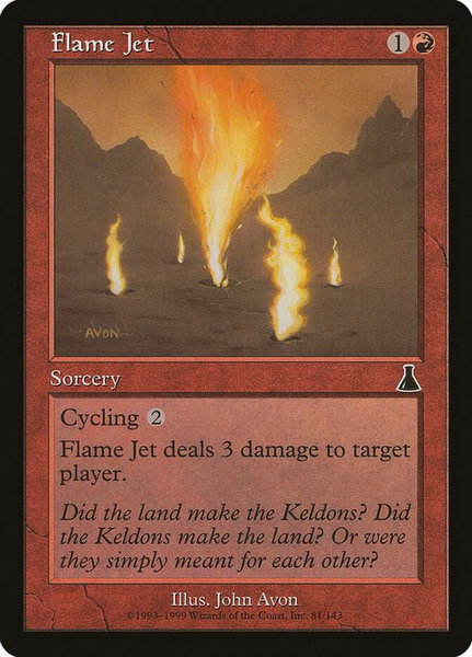 Flame Jet - Urza's Destiny Magic: The Gathering trading card