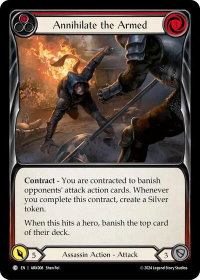 Annihilate the Armed (Red) - Blitz Deck: The Hunted - Arakni  #ARK008 - Common Flesh and Blood Trading Card