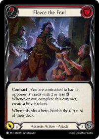 Fleece the Frail (Red) - Blitz Deck: The Hunted - Arakni  #ARK009 - Common Flesh and Blood Trading Card