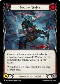 Nix the Nimble (Red) - Blitz Deck: The Hunted - Arakni  #ARK010 - Common Flesh and Blood Trading Card