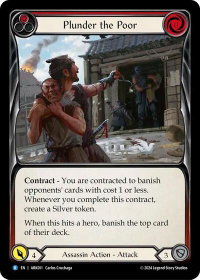 Plunder the Poor (Red) - Blitz Deck: The Hunted - Arakni  #ARK011 - Rare Flesh and Blood Trading Card