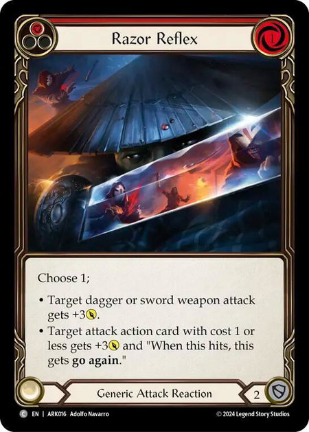 Razor Reflex (Red) - Blitz Deck: The Hunted - Arakni Flesh and Blood trading card