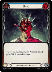 Shred (Blue) - Blitz Deck: The Hunted - Arakni  #ARK025 - Rare Flesh and Blood Trading Card