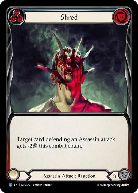 Shred (Blue) - Blitz Deck: The Hunted - Arakni Flesh and Blood trading card
