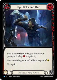 Up Sticks and Run (Blue) - Blitz Deck: The Hunted - Arakni  #ARK026 - Rare Flesh and Blood Trading Card