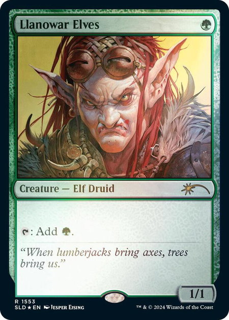 Llanowar Elves (1553) (Rainbow Foil) - Secret Lair Drop Series Magic: The Gathering trading card