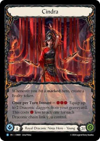 Cindra - Blitz Deck: The Hunted - Cindra  #CIN001 - Marvel Flesh and Blood Trading Card
