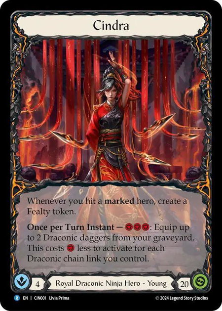 Cindra - Blitz Deck: The Hunted - Cindra Flesh and Blood trading card