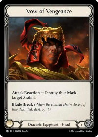 Vow of Vengeance - Blitz Deck: The Hunted - Cindra  #CIN003 - Common Flesh and Blood Trading Card