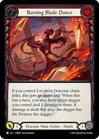 Burning Blade Dance (Red) - Blitz Deck: The Hunted - Cindra  #CIN009 - Common Flesh and Blood Trading Card