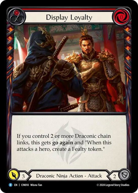 Display Loyalty (Red) - Blitz Deck: The Hunted - Cindra Flesh and Blood trading card