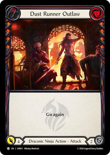 Dust Runner Outlaw (Red) - Blitz Deck: The Hunted - Cindra Flesh and Blood trading card