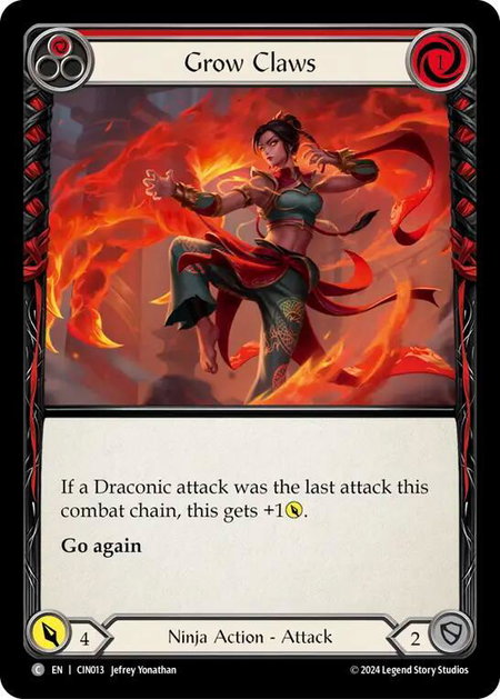 Grow Claws (Red) - Blitz Deck: The Hunted - Cindra Flesh and Blood trading card