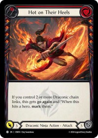 Hot on Their Heels (Red) - Blitz Deck: The Hunted - Cindra  #CIN014 - Common Flesh and Blood Trading Card