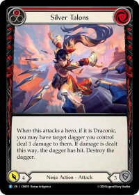 Silver Talons (Red) - Blitz Deck: The Hunted - Cindra  #CIN019 - Rare Flesh and Blood Trading Card